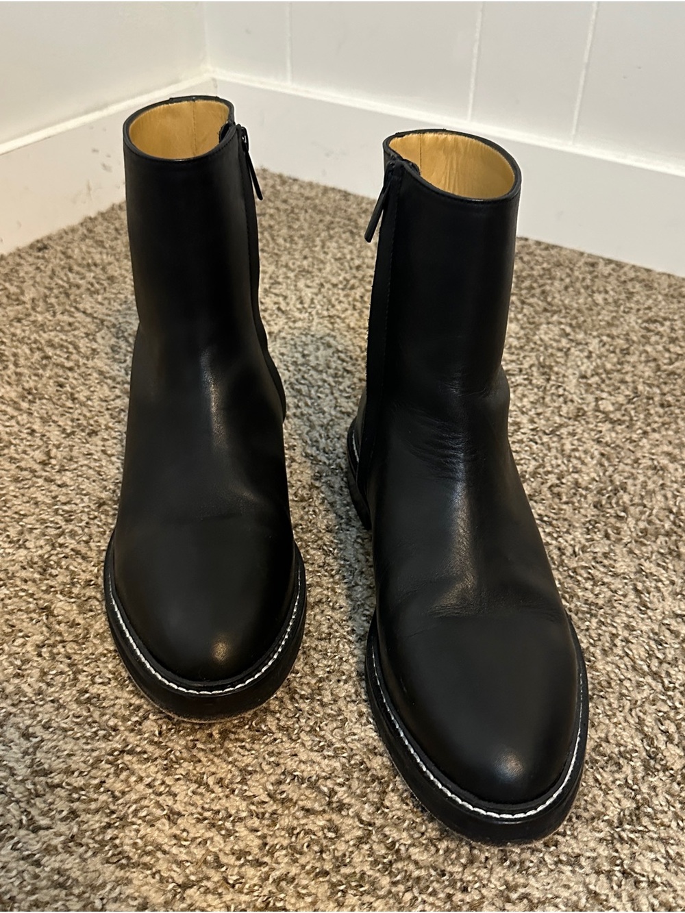 Jenni Kayne Blake Ankle Boot Black Leather Zip EU 40 US 9.5/10 - Picture 2 of 11